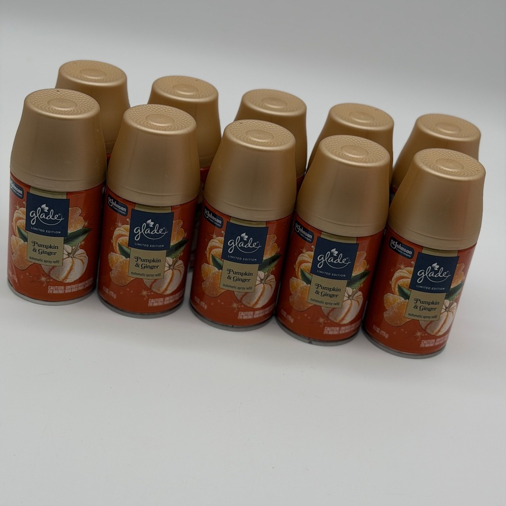 Glade Pumpkin & Ginger Automatic Spray Refill Limited Edition 6.2oz Lot of 5